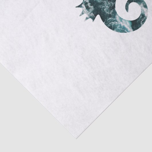 Abstract zeepaardje tissuepapier (Detail)