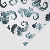 Abstract zeepaardpatroon tissuepapier (Detail)