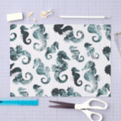 Abstract zeepaardpatroon tissuepapier (Craft)