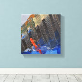 Abstract zeil canvas afdruk (Insitu (Houten vloer))