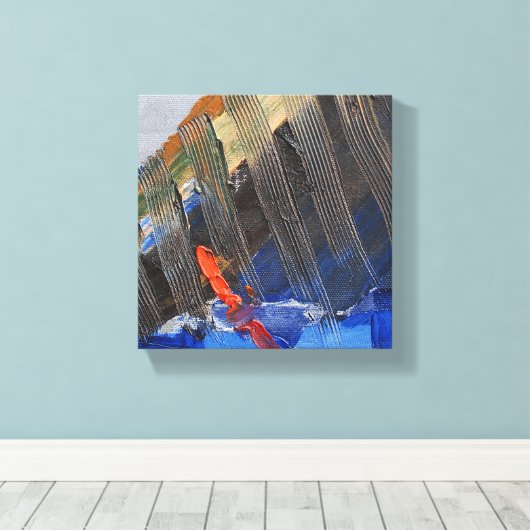 Abstract zeil canvas afdruk (Insitu (Houten vloer))