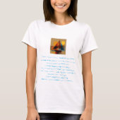 Abstract Zeilboot Kunst Wit T-Shirt Beschrijving: (Voorkant)