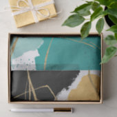 Abstract Zen Achtergrond Goud Zwart Groen Decoupag Tissuepapier (Geschenk)