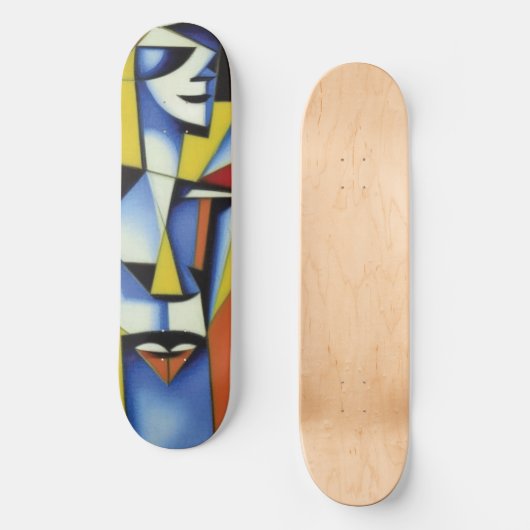 Abstract Zen Cubist Skateboard (Voorkant)