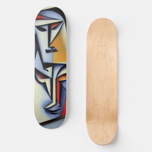 Abstract Zen Cubist Skateboard (Voorkant)