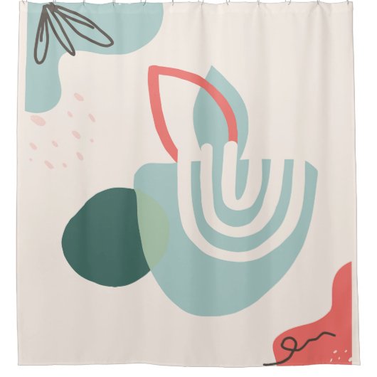 Abstract Zen in rood thema No2: Shower Curtain Douchegordijn (Voorkant)