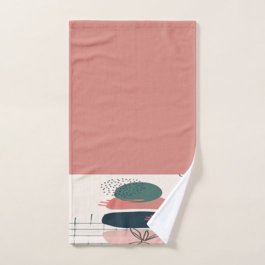 Abstract Zen in rood thema nr. 2 Bad Handdoek (Handdoek)