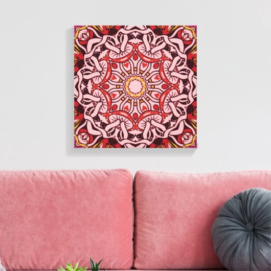 Abstract Zen Mushrooms Home Decor Wall Art Canvas Afdruk (Insitu (Woonkamer))