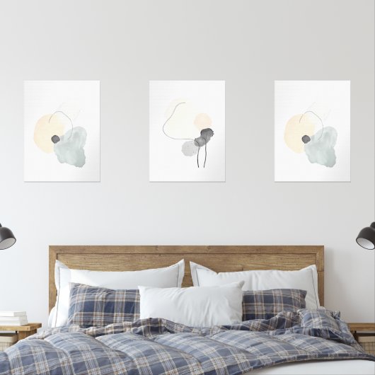 Abstract Zen Shapes Minimalist Wall Art Set (Slaapkamer)
