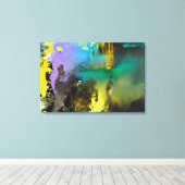 Abstract Zen Waterval Canvasprint, Japandi Muurdec Canvas Afdruk (Insitu (Houten vloer))
