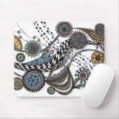 Abstract Zentangle Bloemstuk Bureaumat Muismat (Met muis)