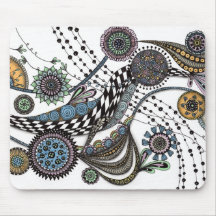 Abstract Zentangle Bloemstuk Bureaumat
