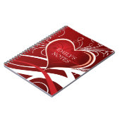 Abstract zeugen en zeugen van Girly Red en White Notitieboek (Linkerzijde)