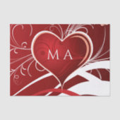 Abstract zeugen en zeugen van Girly Red en White Tissuepapier (Voorkant)