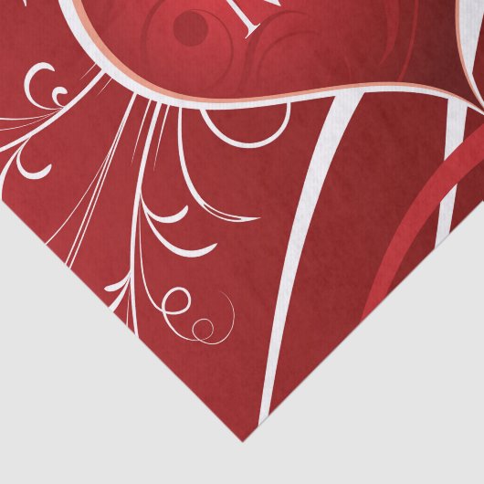 Abstract zeugen en zeugen van Girly Red en White Tissuepapier (Detail)