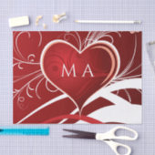 Abstract zeugen en zeugen van Girly Red en White Tissuepapier (Craft)