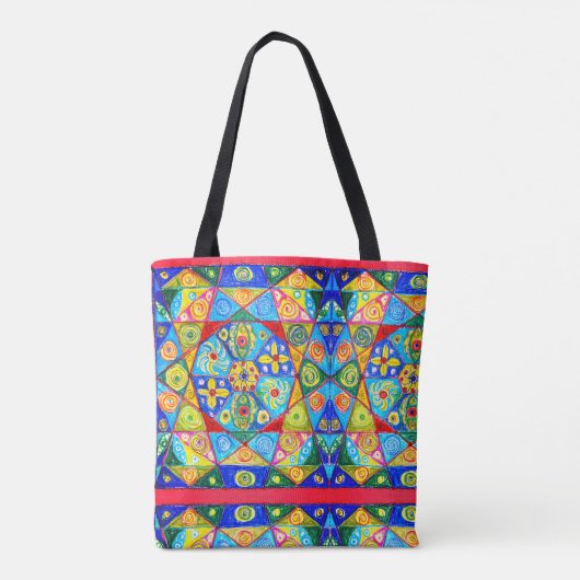 Abstract zicht Poster Tote Bag (Achterkant)