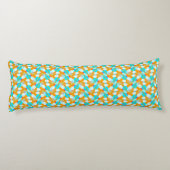 Abstract Zig Zag Aqua Oranje Body Pillow Lichaamskussen (Achterkant)