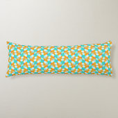 Abstract Zig Zag Aqua Oranje Body Pillow Lichaamskussen (Voorkant)