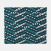 Abstract zigzag: elegant geometrisch. fleece deken (Voorkant (Horizontaal))