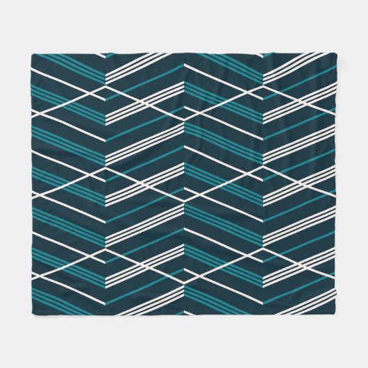 Abstract zigzag: elegant geometrisch. fleece deken (Voorkant (Horizontaal))