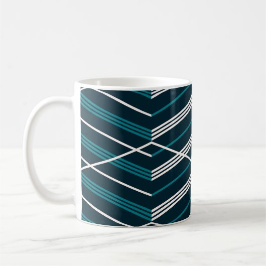 Abstract zigzag: elegant  geometrisch. koffiemok (Links)
