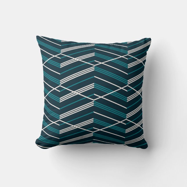Abstract zigzag: elegant  geometrisch. kussen (Voorkant)