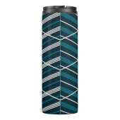 Abstract zigzag: elegant geometrisch. thermosbeker (Achterkant)