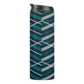 Abstract zigzag: elegant geometrisch. thermosbeker (Geroteerd rechts)