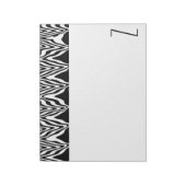 Abstract Zigzag-monogrammen Notitieblok (Linkerzijde)