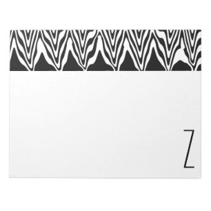 Abstract Zigzag-monogrammen Notitieblok