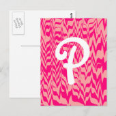 Abstract ZigZag Swirl Briefkaart (Voorkant / Achterkant)