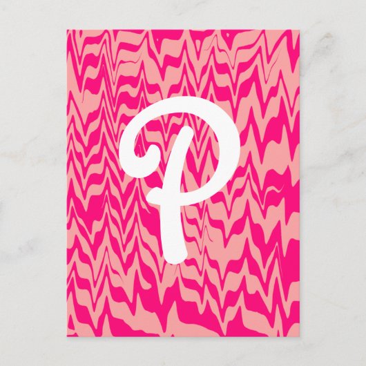 Abstract ZigZag Swirl Briefkaart (Voorkant)