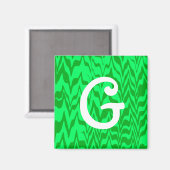 Abstract ZigZag Swirl Magneet (Voorkant / Achterkant)