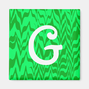Abstract ZigZag Swirl Magneet