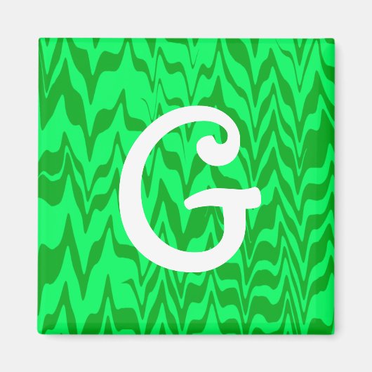 Abstract ZigZag Swirl Magneet (Voorkant)