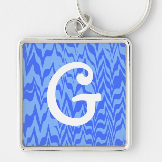 Abstract ZigZag Swirl Sleutelhanger (Voorkant)