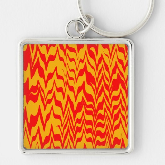 Abstract ZigZag Swirl Sleutelhanger (Voorkant)