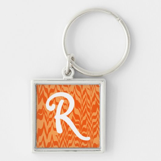 Abstract ZigZag Swirl Sleutelhanger (Voorkant)