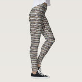 Abstract Zigzag Textuur Patroon Ontwerp 1311 Leggings (Rechts)