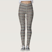 Abstract Zigzag Textuur Patroon Ontwerp 1311 Leggings (Voorkant)