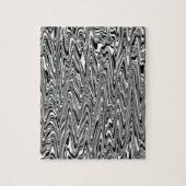 Abstract Zigzag Zigzag Swirl zwart/wit Legpuzzel (Verticaal)