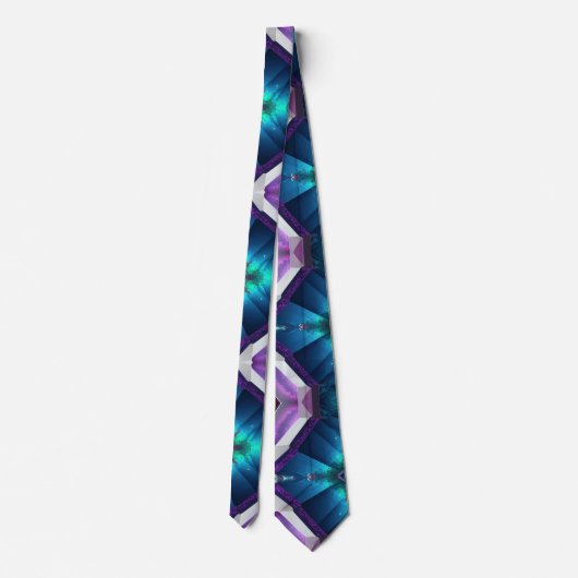 Abstract zigzagpatroon geometrisch non-binair form stropdas (Achterkant)