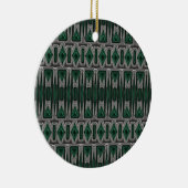 Abstract zilver en groen ornament (Rechts)