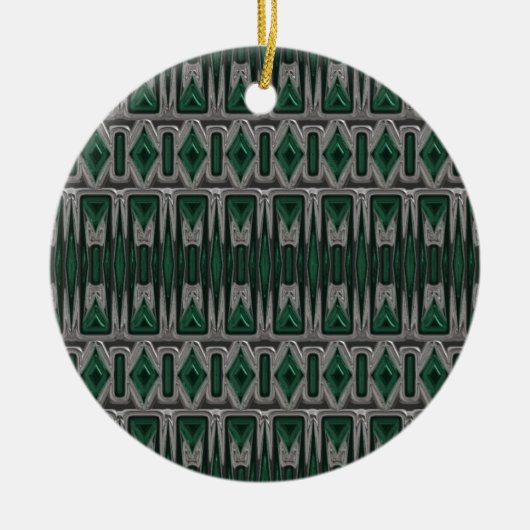 Abstract zilver en groen ornament (Voorkant)