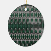 Abstract zilver en groen ornament (Links)