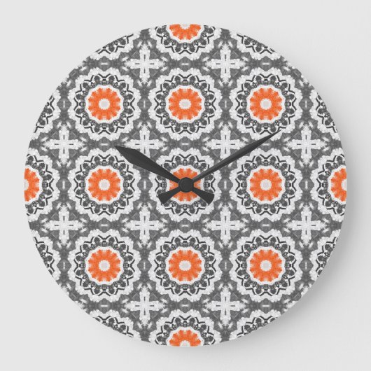 Abstract zilver: geometrisch naadloos ontwerp. grote klok (Voorkant)