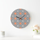 Abstract zilver: geometrisch naadloos ontwerp. grote klok (Huis)