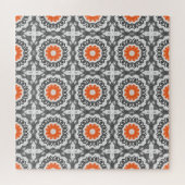 Abstract zilver: geometrisch naadloos ontwerp. legpuzzel (Horizontaal)