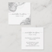 Abstract Zilver Glitter Visitekaartje (Voorkant / Achterkant)